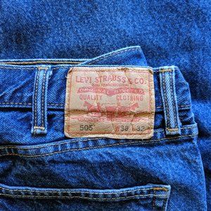 Levis Men's 505 Regular Fit-Jeans - W38 L32